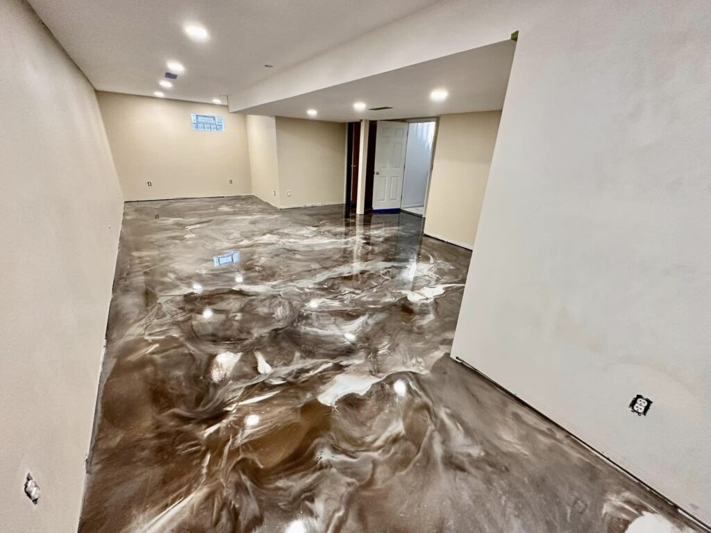 Basement — Yellow Springs, OH metallic floor
